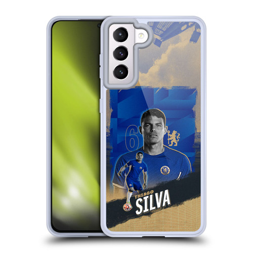 Chelsea Football Club 2023/24 First Team Thiago Silva Soft Gel Case for Samsung Galaxy S21 5G