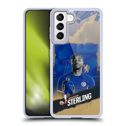 Chelsea Football Club 2023/24 First Team Raheem Sterling Soft Gel Case for Samsung Galaxy S21 5G