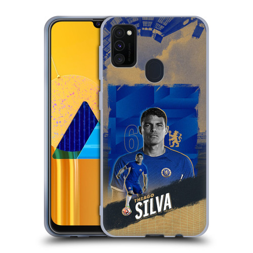 Chelsea Football Club 2023/24 First Team Thiago Silva Soft Gel Case for Samsung Galaxy M30s (2019)/M21 (2020)