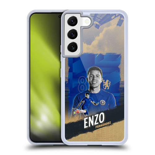 Chelsea Football Club 2023/24 First Team Enzo Fernández Soft Gel Case for Samsung Galaxy S22 5G