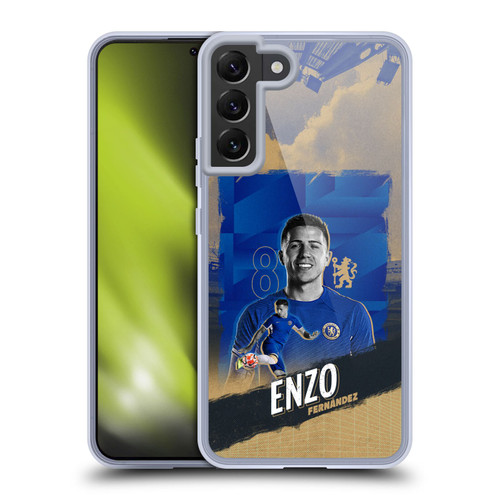 Chelsea Football Club 2023/24 First Team Enzo Fernández Soft Gel Case for Samsung Galaxy S22+ 5G