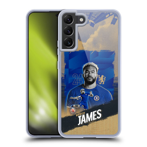 Chelsea Football Club 2023/24 First Team Reece James Soft Gel Case for Samsung Galaxy S22+ 5G