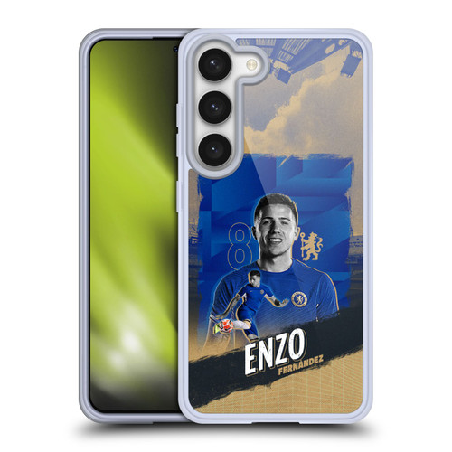 Chelsea Football Club 2023/24 First Team Enzo Fernández Soft Gel Case for Samsung Galaxy S23 5G