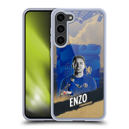 Chelsea Football Club 2023/24 First Team Enzo Fernández Soft Gel Case for Samsung Galaxy S23+ 5G