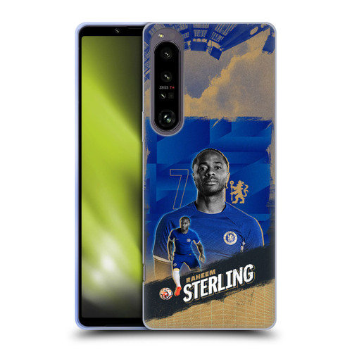 Chelsea Football Club 2023/24 First Team Raheem Sterling Soft Gel Case for Sony Xperia 1 IV