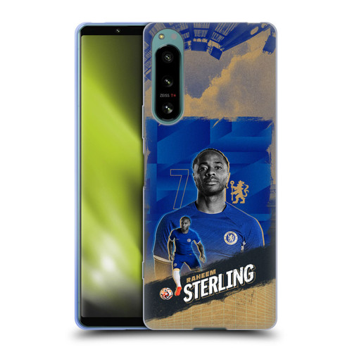 Chelsea Football Club 2023/24 First Team Raheem Sterling Soft Gel Case for Sony Xperia 5 IV