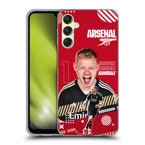 Arsenal FC 2023/24 First Team Aaron Ramsdale Soft Gel Case for Samsung Galaxy A24 4G / Galaxy M34 5G
