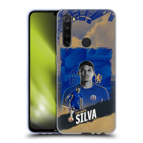 Chelsea Football Club 2023/24 First Team Thiago Silva Soft Gel Case for Xiaomi Redmi Note 8T