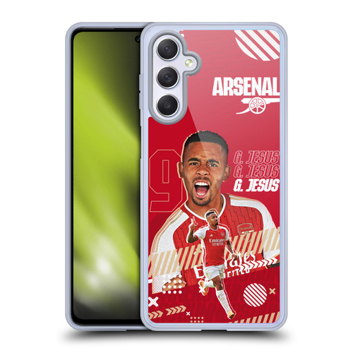 Arsenal FC 2023/24 First Team Gabriel Jesus Soft Gel Case for Samsung Galaxy M54 5G