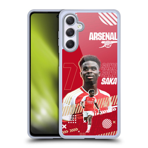Arsenal FC 2023/24 First Team Bukayo Saka Soft Gel Case for Samsung Galaxy M54 5G