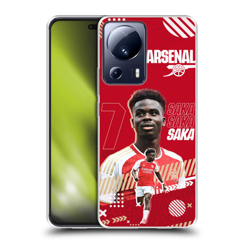 Arsenal FC 2023/24 First Team Bukayo Saka Soft Gel Case for Xiaomi 13 Lite 5G