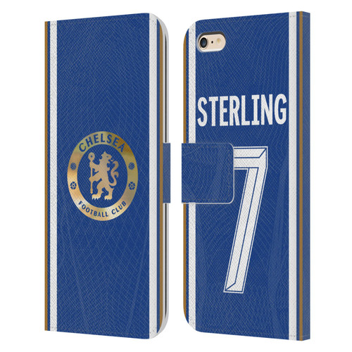 Chelsea Football Club 2023/24 Players Home Kit Raheem Sterling Leather Book Wallet Case Cover For Apple iPhone 6 Plus / iPhone 6s Plus