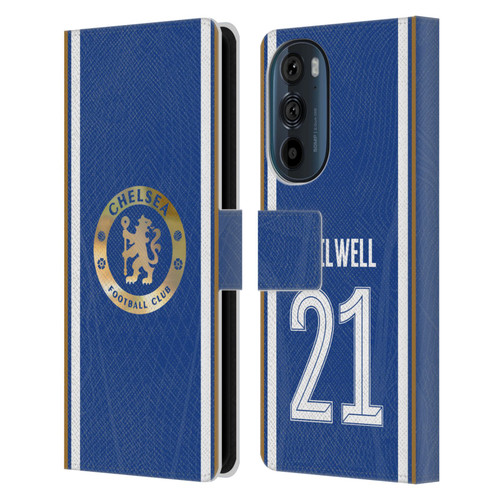 Chelsea Football Club 2023/24 Players Home Kit Ben Chilwell Leather Book Wallet Case Cover For Motorola Edge 30