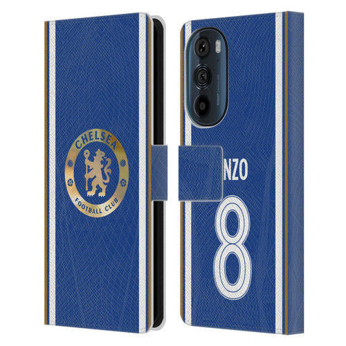 Chelsea Football Club 2023/24 Players Home Kit Enzo Fernández Leather Book Wallet Case Cover For Motorola Edge 30