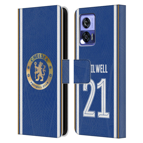 Chelsea Football Club 2023/24 Players Home Kit Ben Chilwell Leather Book Wallet Case Cover For Motorola Edge 30 Neo 5G