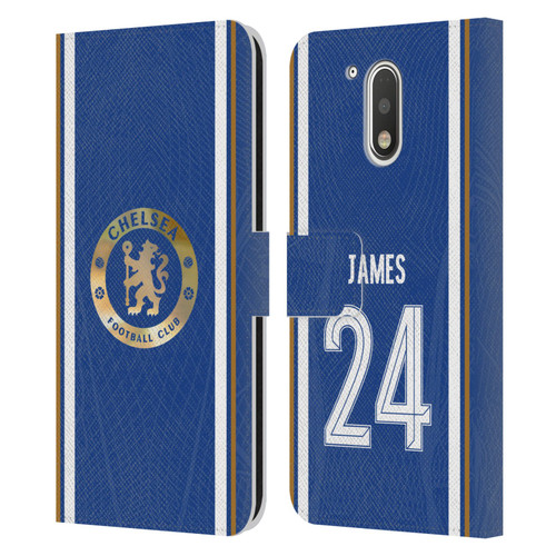 Chelsea Football Club 2023/24 Players Home Kit Reece James Leather Book Wallet Case Cover For Motorola Moto G41