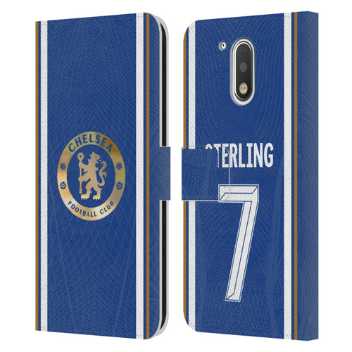 Chelsea Football Club 2023/24 Players Home Kit Raheem Sterling Leather Book Wallet Case Cover For Motorola Moto G41