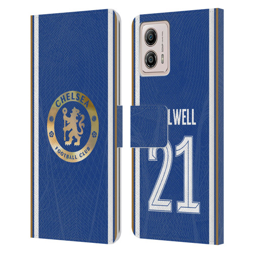 Chelsea Football Club 2023/24 Players Home Kit Ben Chilwell Leather Book Wallet Case Cover For Motorola Moto G53 5G