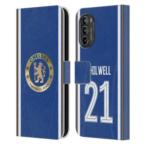 Chelsea Football Club 2023/24 Players Home Kit Ben Chilwell Leather Book Wallet Case Cover For Motorola Moto G82 5G