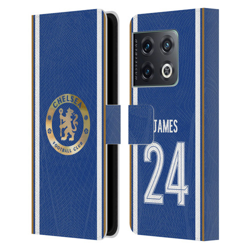 Chelsea Football Club 2023/24 Players Home Kit Reece James Leather Book Wallet Case Cover For OnePlus 10 Pro