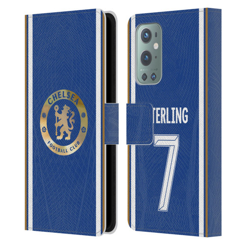 Chelsea Football Club 2023/24 Players Home Kit Raheem Sterling Leather Book Wallet Case Cover For OnePlus 9