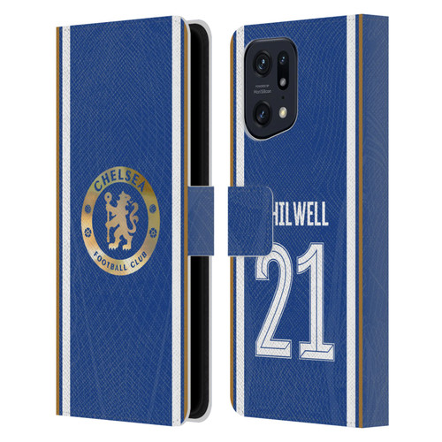 Chelsea Football Club 2023/24 Players Home Kit Ben Chilwell Leather Book Wallet Case Cover For OPPO Find X5