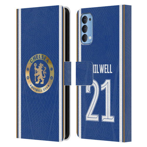Chelsea Football Club 2023/24 Players Home Kit Ben Chilwell Leather Book Wallet Case Cover For OPPO Reno 4 5G