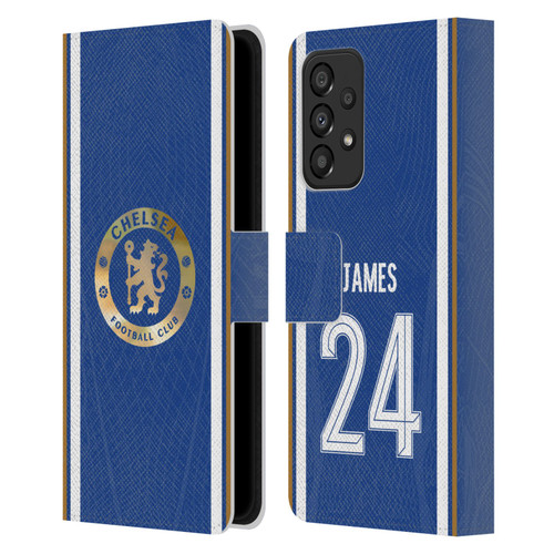 Chelsea Football Club 2023/24 Players Home Kit Reece James Leather Book Wallet Case Cover For Samsung Galaxy A33 5G (2022)