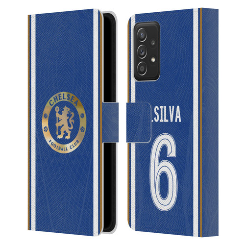 Chelsea Football Club 2023/24 Players Home Kit Thiago Silva Leather Book Wallet Case Cover For Samsung Galaxy A53 5G (2022)