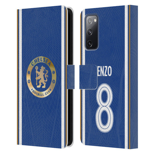 Chelsea Football Club 2023/24 Players Home Kit Enzo Fernández Leather Book Wallet Case Cover For Samsung Galaxy S20 FE / 5G