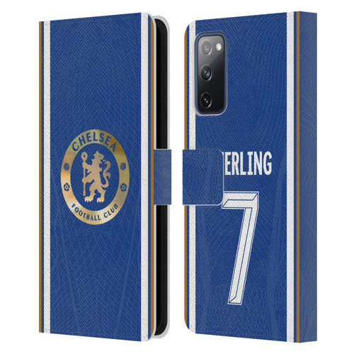 Chelsea Football Club 2023/24 Players Home Kit Raheem Sterling Leather Book Wallet Case Cover For Samsung Galaxy S20 FE / 5G