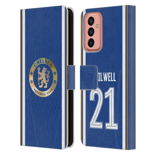 Chelsea Football Club 2023/24 Players Home Kit Ben Chilwell Leather Book Wallet Case Cover For Samsung Galaxy M13 (2022)