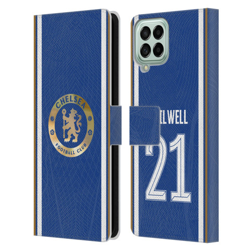 Chelsea Football Club 2023/24 Players Home Kit Ben Chilwell Leather Book Wallet Case Cover For Samsung Galaxy M53 (2022)