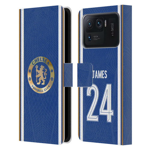 Chelsea Football Club 2023/24 Players Home Kit Reece James Leather Book Wallet Case Cover For Xiaomi Mi 11 Ultra