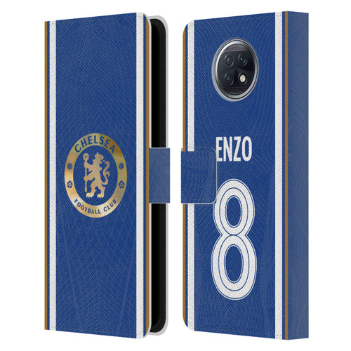 Chelsea Football Club 2023/24 Players Home Kit Enzo Fernández Leather Book Wallet Case Cover For Xiaomi Redmi Note 9T 5G