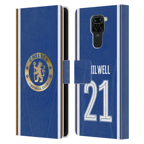 Chelsea Football Club 2023/24 Players Home Kit Ben Chilwell Leather Book Wallet Case Cover For Xiaomi Redmi Note 9 / Redmi 10X 4G