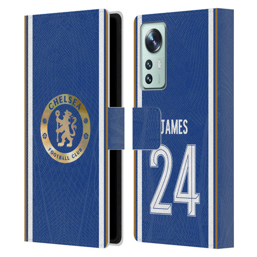Chelsea Football Club 2023/24 Players Home Kit Reece James Leather Book Wallet Case Cover For Xiaomi 12