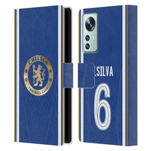 Chelsea Football Club 2023/24 Players Home Kit Thiago Silva Leather Book Wallet Case Cover For Xiaomi 12