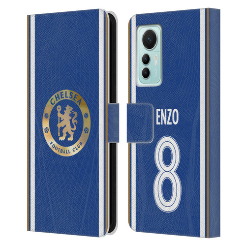 Chelsea Football Club 2023/24 Players Home Kit Enzo Fernández Leather Book Wallet Case Cover For Xiaomi 12 Lite