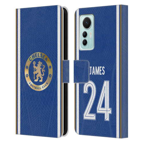 Chelsea Football Club 2023/24 Players Home Kit Reece James Leather Book Wallet Case Cover For Xiaomi 12 Lite