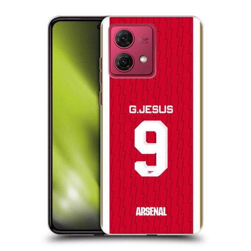 Arsenal FC 2023/24 Players Home Kit Gabriel Jesus Soft Gel Case for Motorola Moto G84 5G