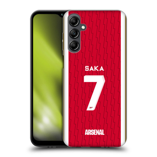 Arsenal FC 2023/24 Players Home Kit Bukayo Saka Soft Gel Case for Samsung Galaxy M14 5G