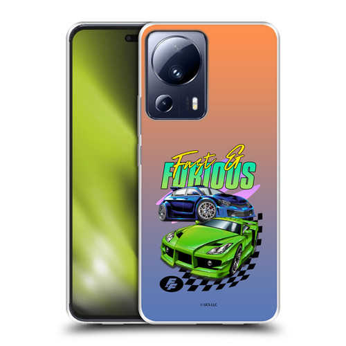 Fast & Furious Franchise Fast Fashion Cars Soft Gel Case for Xiaomi 13 Lite 5G