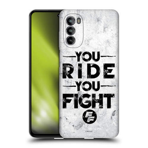 Fast & Furious Franchise Graphics You Ride You Fight Soft Gel Case for Motorola Moto G82 5G
