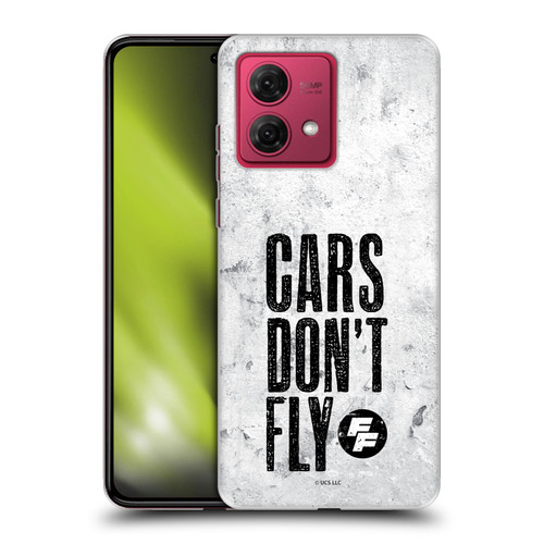 Fast & Furious Franchise Graphics Cars Don't Fly Soft Gel Case for Motorola Moto G84 5G
