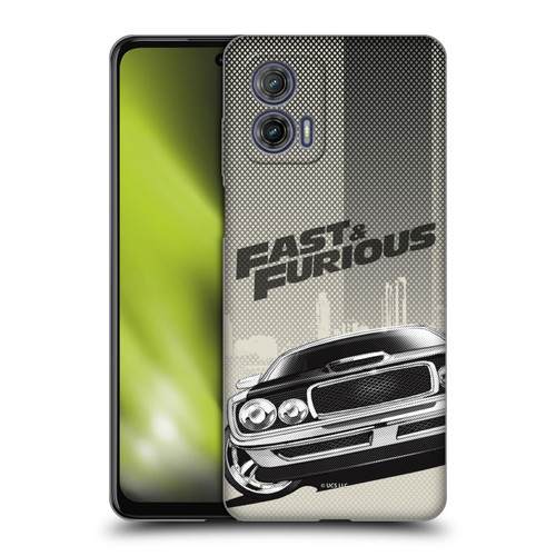 Fast & Furious Franchise Logo Art Halftone Car Soft Gel Case for Motorola Moto G73 5G