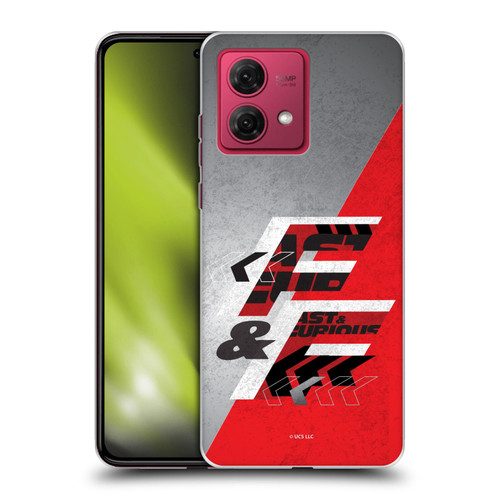 Fast & Furious Franchise Logo Art F&F Red Soft Gel Case for Motorola Moto G84 5G