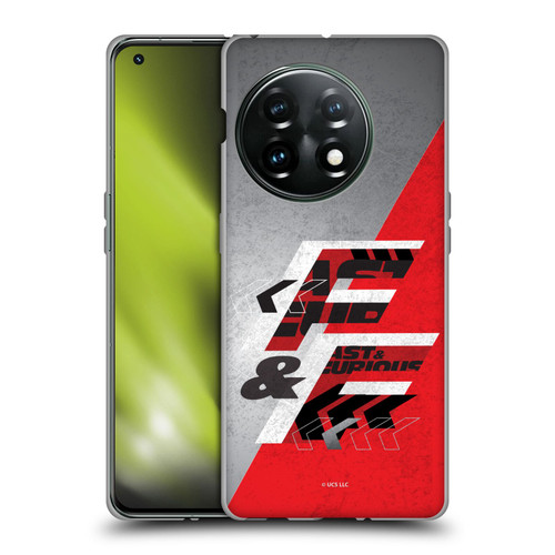 Fast & Furious Franchise Logo Art F&F Red Soft Gel Case for OnePlus 11 5G