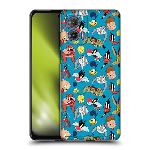 Looney Tunes Patterns Head Shots Soft Gel Case for Motorola Moto G73 5G