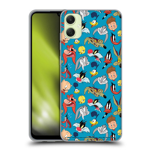 Looney Tunes Patterns Head Shots Soft Gel Case for Samsung Galaxy A05